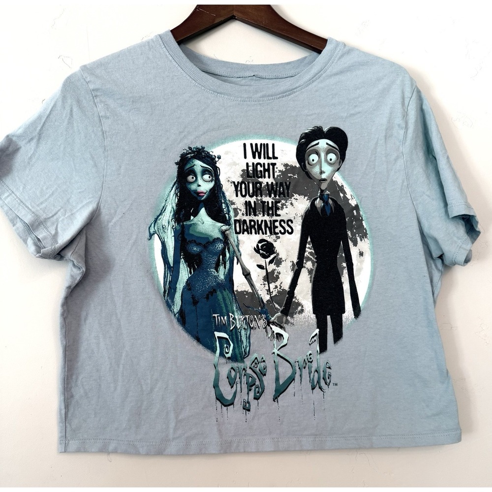 Disney The Corpse‎ Bride Emily & Victor Tim Burton Crop T-Shirt XL